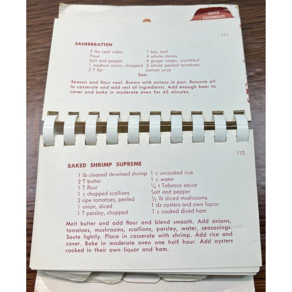 Cyrano de Casserole Cookbook Fragrant Casserole Recipes By Ruth Chier Rosen 1955 - Picture 8 of 8